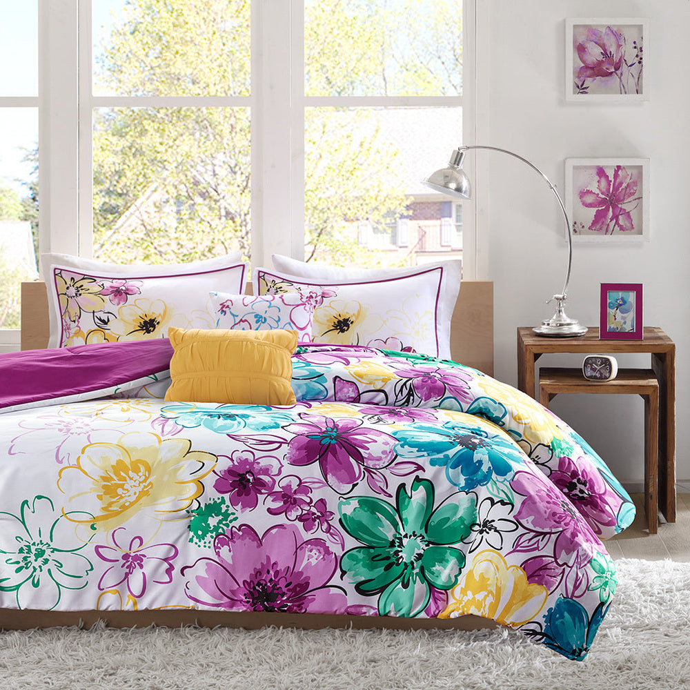 Full/Queen Floral Comforter Set Media 7