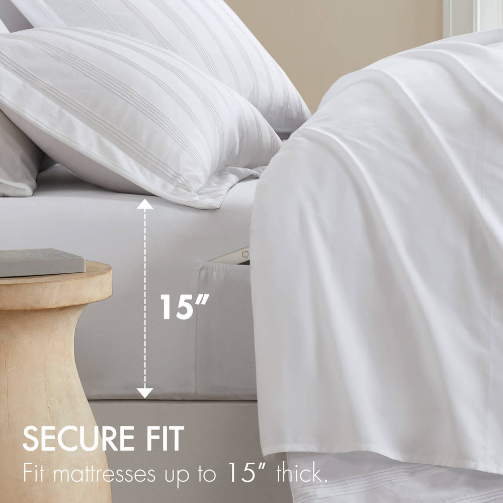 7-Piece Full Woven Striped Comforter Set Media 4