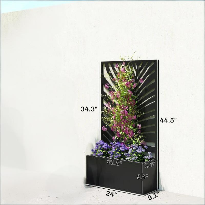 Freestanding  Plant Bed,Wall Mounted Flower Bed,Raised Garden Bed Media 7
