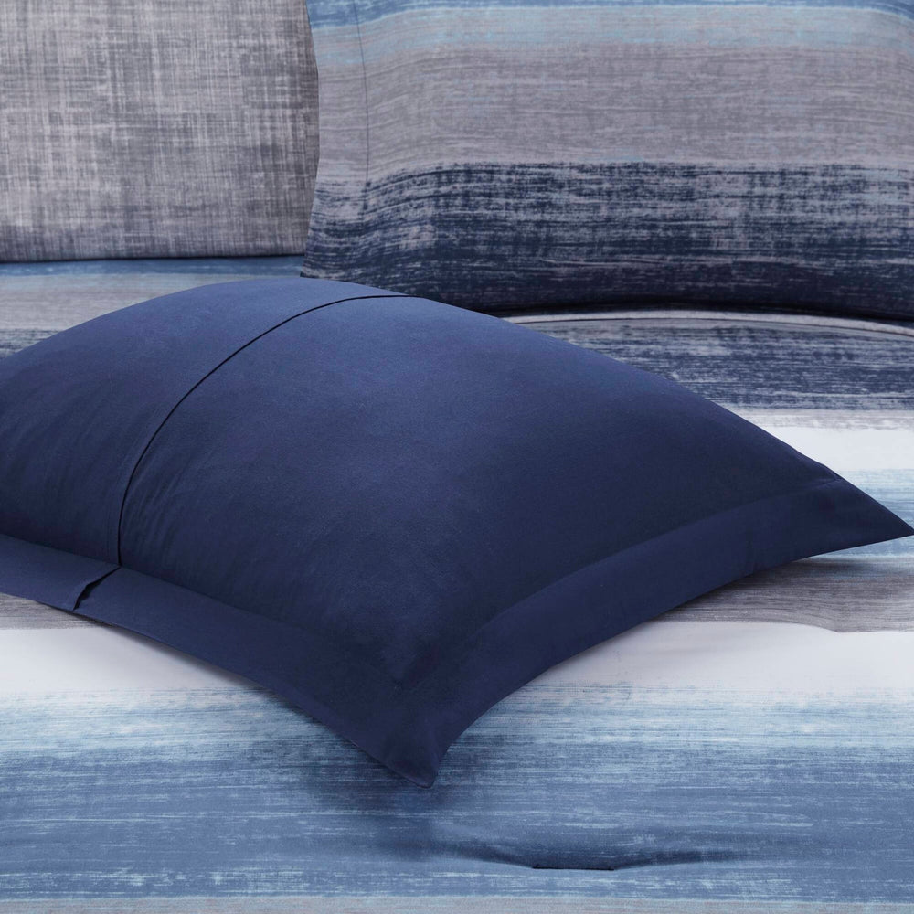 9-Piece King 9 Piece Comforter Set with Cotton Bed Sheets,Navy Media 13