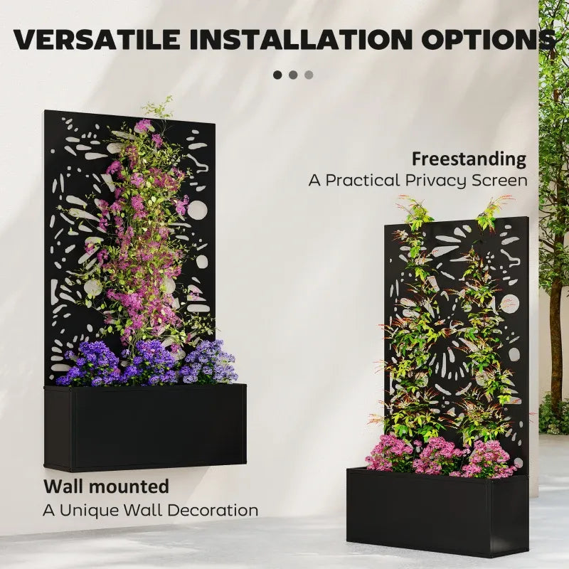 Stylish Plant Bed,Freestanding or Wall Mounted Plant Bed Media 4