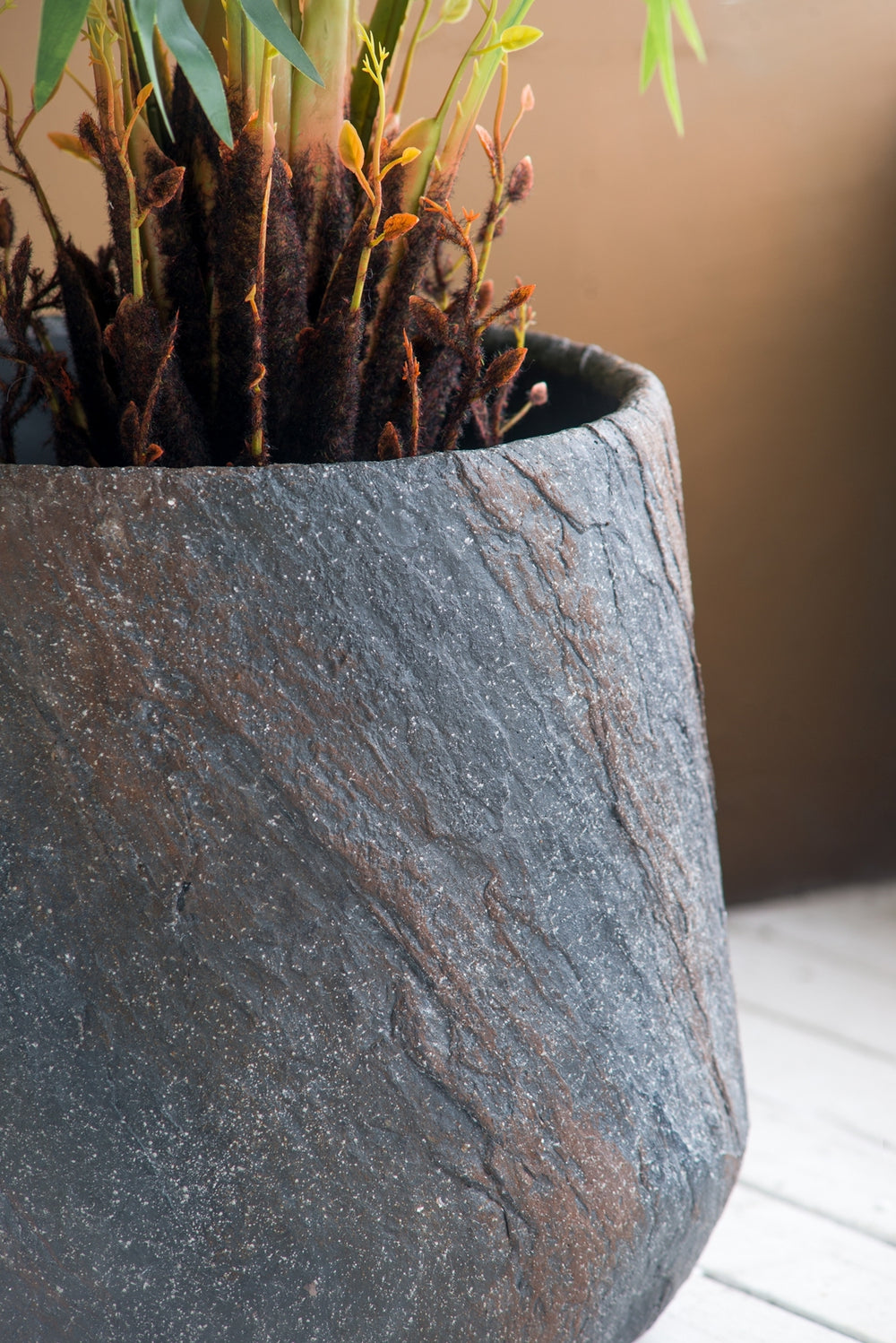 14.2x14.2x13.4' Cement Planter Large, Indoor Outdoor Garden Functional Decor Media 5