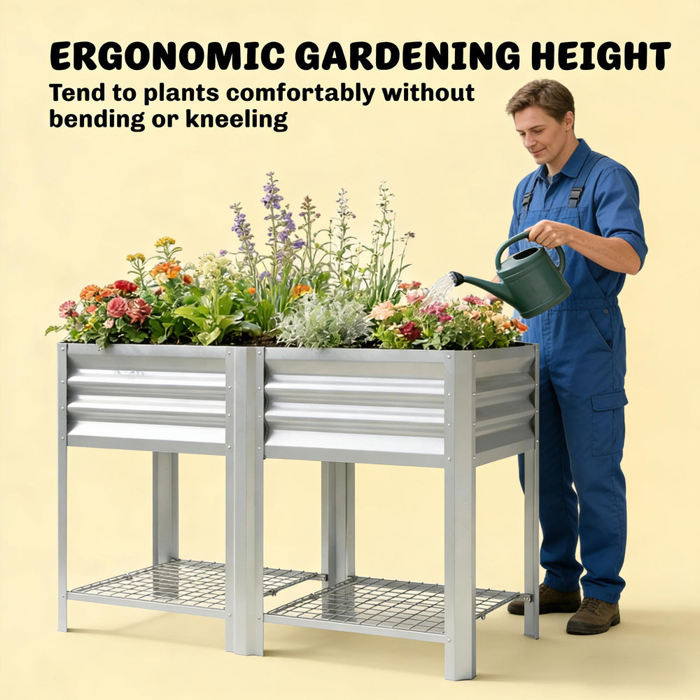 Outdoor Elevated Planter Box,Raised Garden Bed Media 4