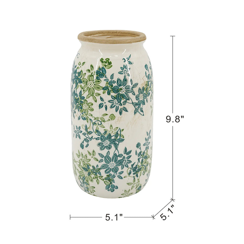 Floral Cylinder Vase