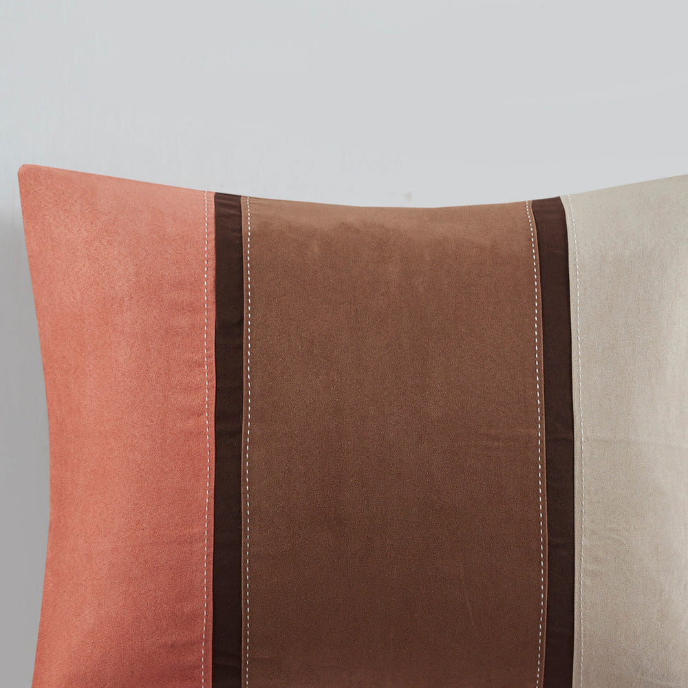 7 Piece Faux Suede Comforter Set Coral Queen Media 15