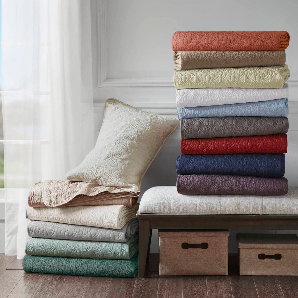 3 Piece Reversible Bedspread Set Balsam Green King Media 12