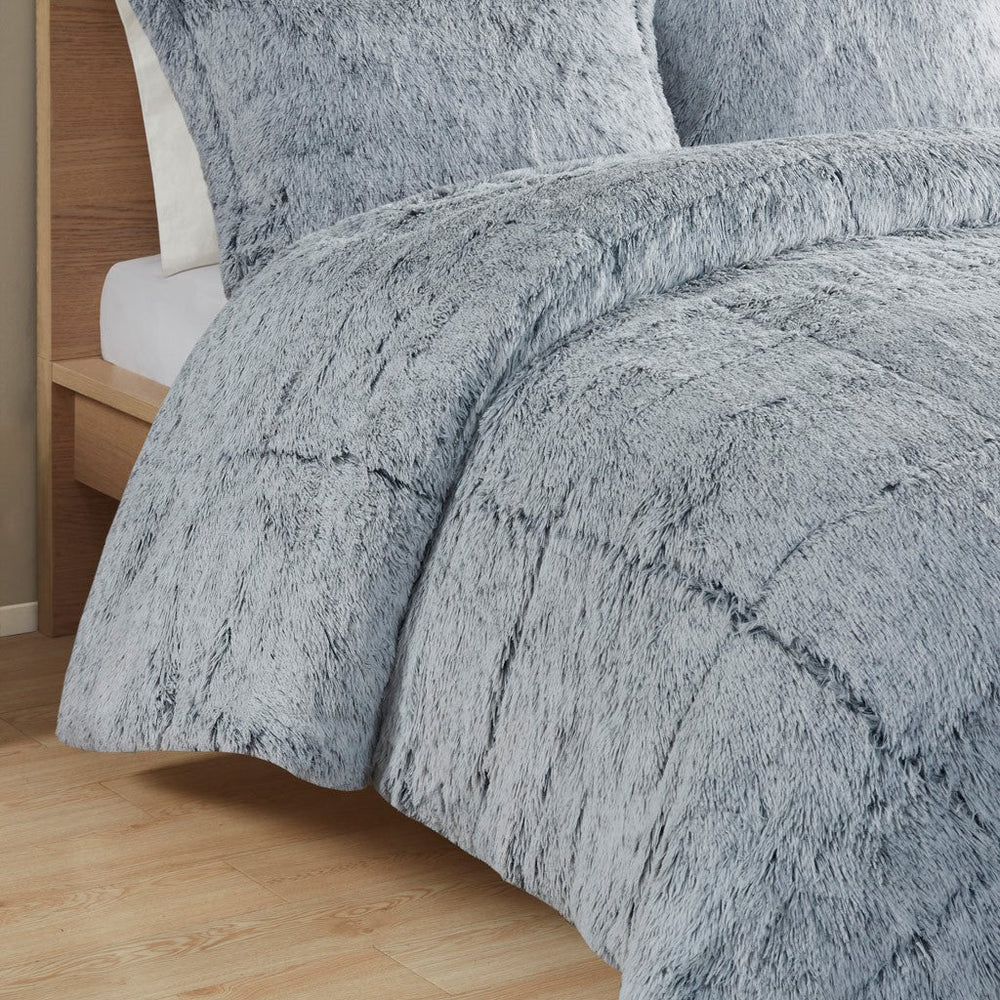 King/Cal King Shaggy Long Fur Comforter Mini Set Media 7