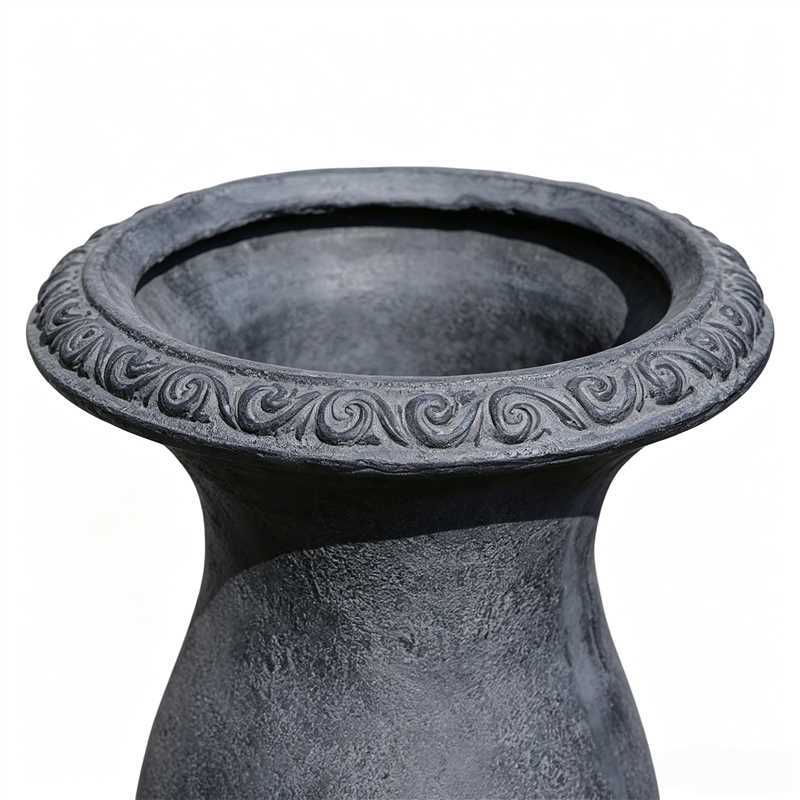 MGO Garden Planter, Garden decoration and planting,Color Antique Black, Size 26.38'X16.53 'X16.53 ' Media 7