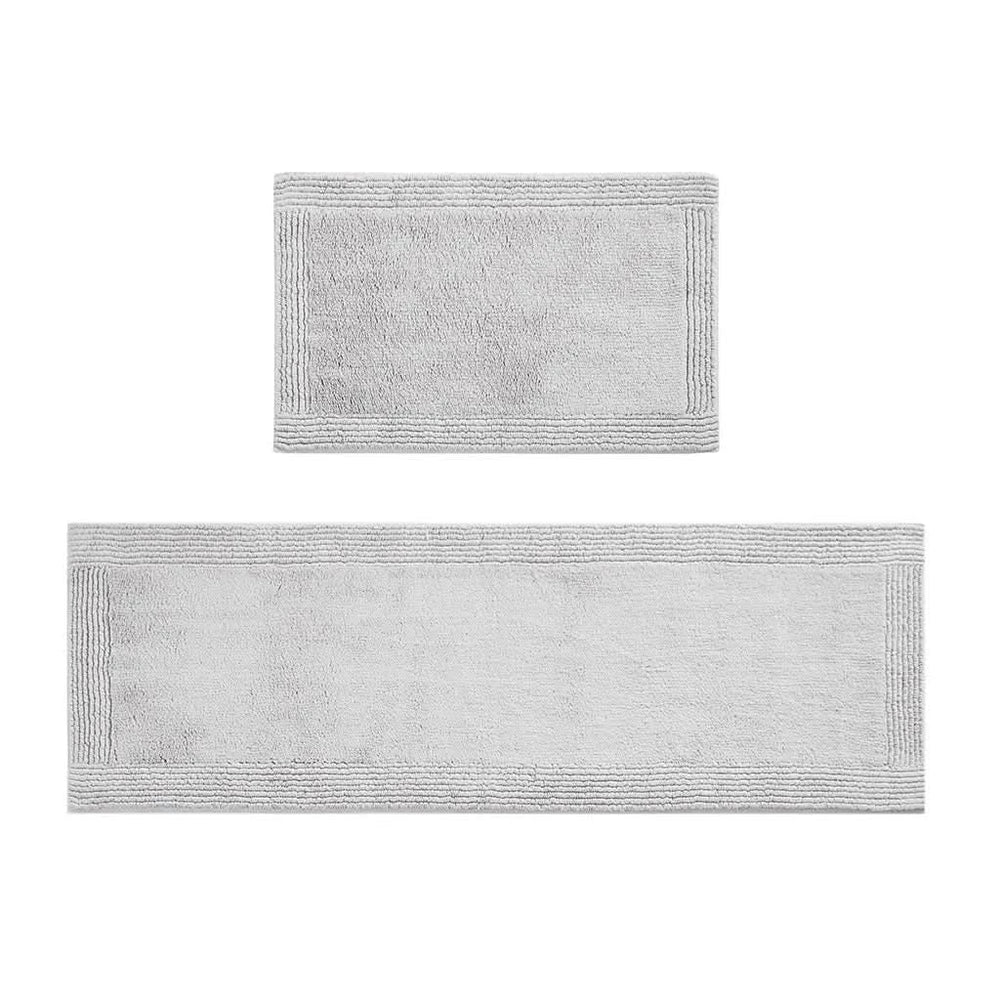 100% Cotton Tufted 3000GSM Reversible Bath Rug Grey 24x72' - DTY Store