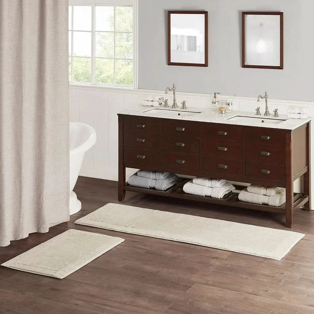 100% Cotton Tufted 3000 GSM Reversible Bath Rug Natural 24x72' - DTY Store