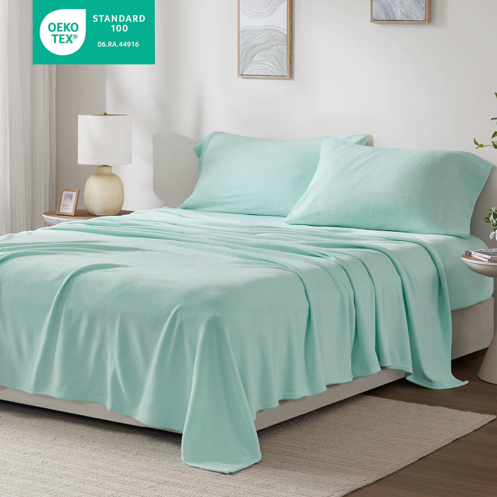 3 PCS Twin XL Sheet Set Aqua Media 2
