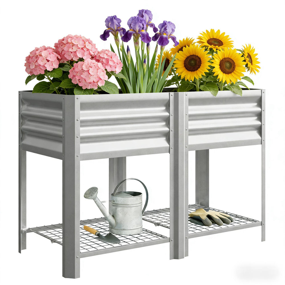 Outdoor Elevated Planter Box,Raised Garden Bed Media 9