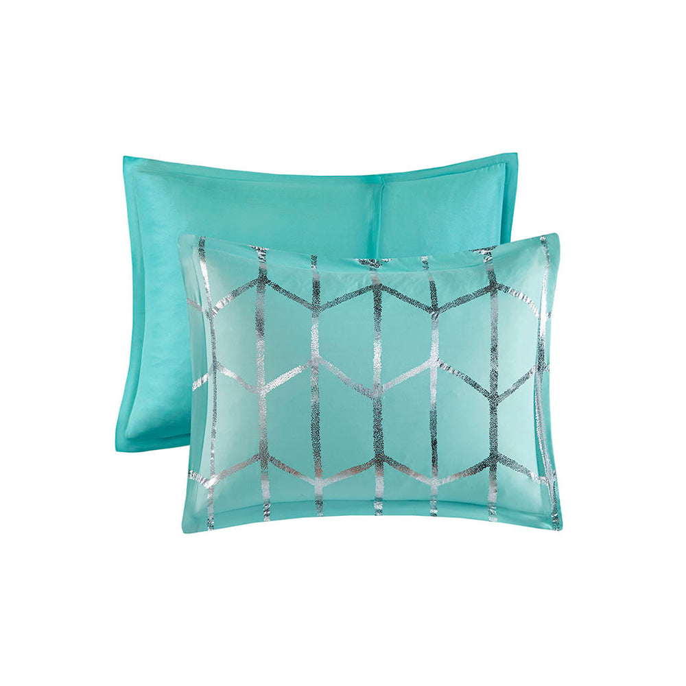 King/Cal King Metallic Printed Comforter Set Media 8