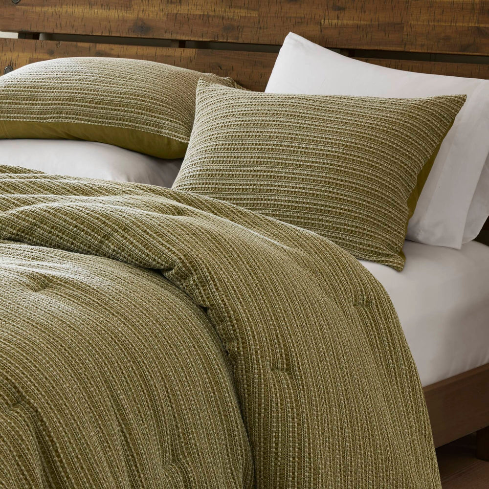 3PCS Full/Queen Waffle Washed Comforter Set Media 18