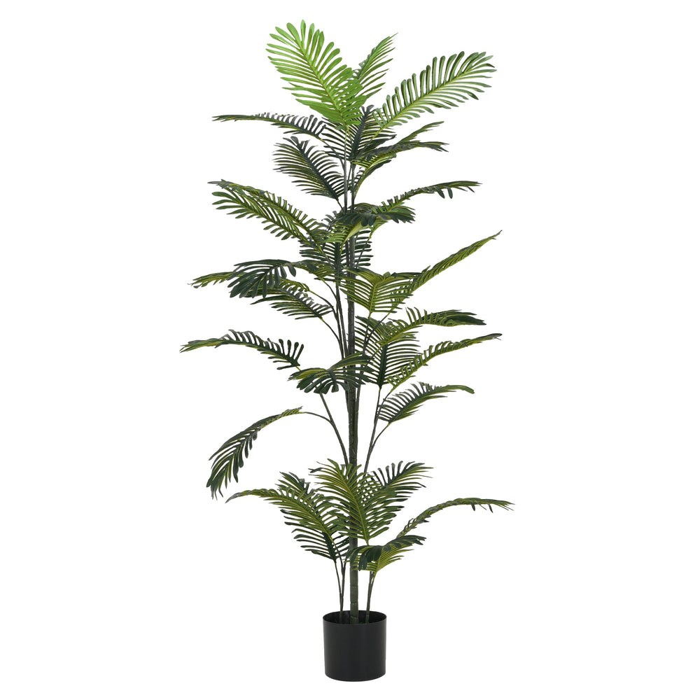 86' Artificial Palm Tree with Black Plastic Pot Media 4