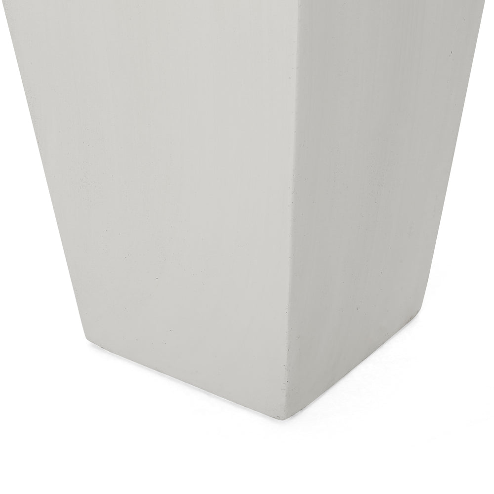 13' x 28.5' Modern Outdoor MGO Cast Stone Planter, White Media 7