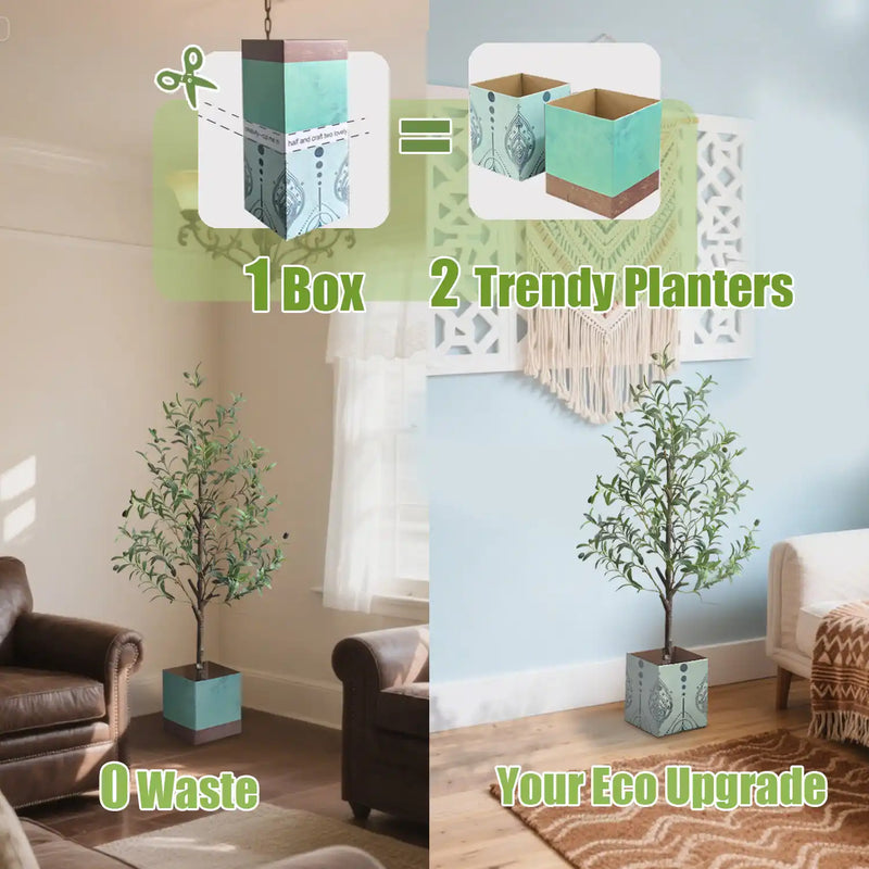 Artificial Olive Tree with Water Droplets: 4ft Potted Realistic Fake Plant Trees with Fruits for Indoor Home Room Office Balcony Decor