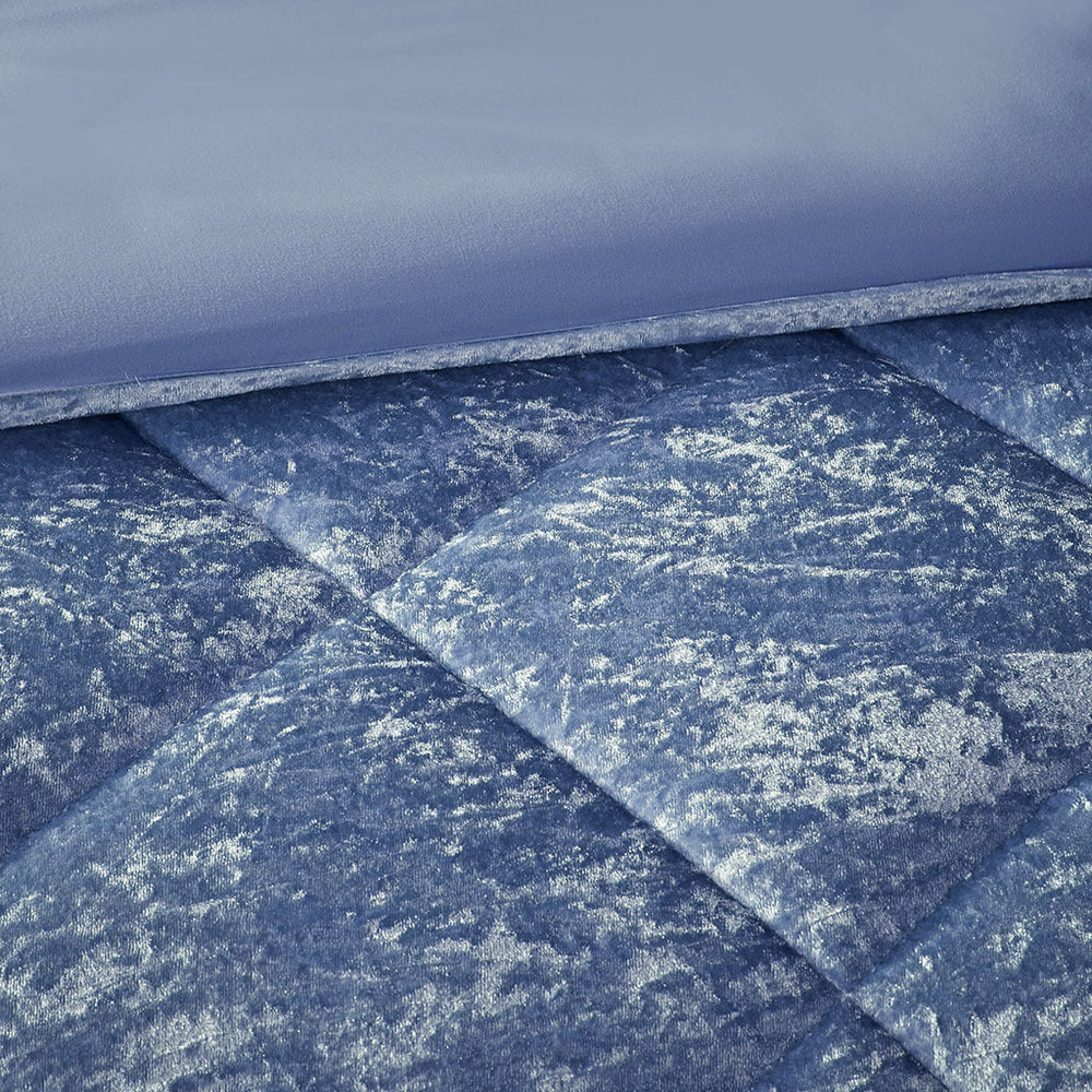 King/Cal King Velvet Duvet Cover Set with Throw Pillow Media 12