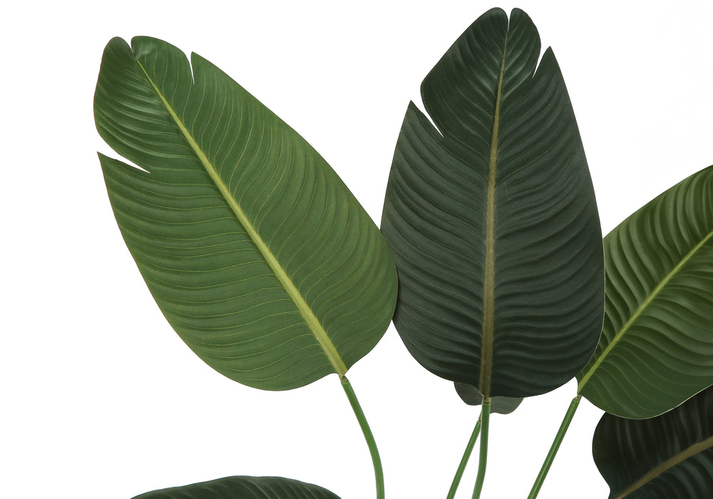 Artificial Plant, 44' Tall, Bird Of Paradise Tree, Indoor, Faux, Fake, Floor, Greenery, Potted, Decorative, Green Leaves, Black Pot Media 4