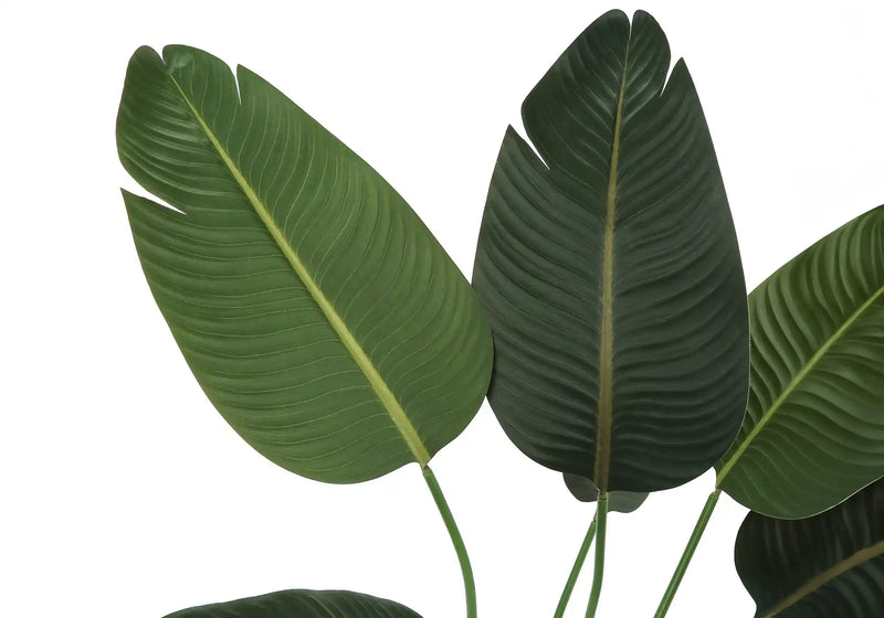 Artificial Plant, 44' Tall, Bird Of Paradise Tree, Indoor, Faux, Fake, Floor, Greenery, Potted, Decorative, Green Leaves, Black Pot