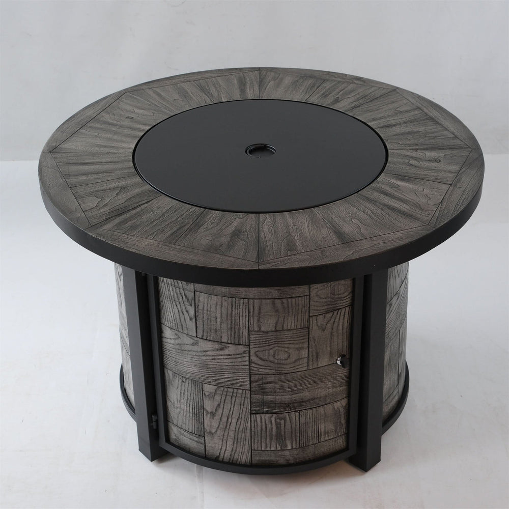 Outdoor Propane Fire Pit Concrete Stonecrest & Lava Rocks Cover Included Media 20
