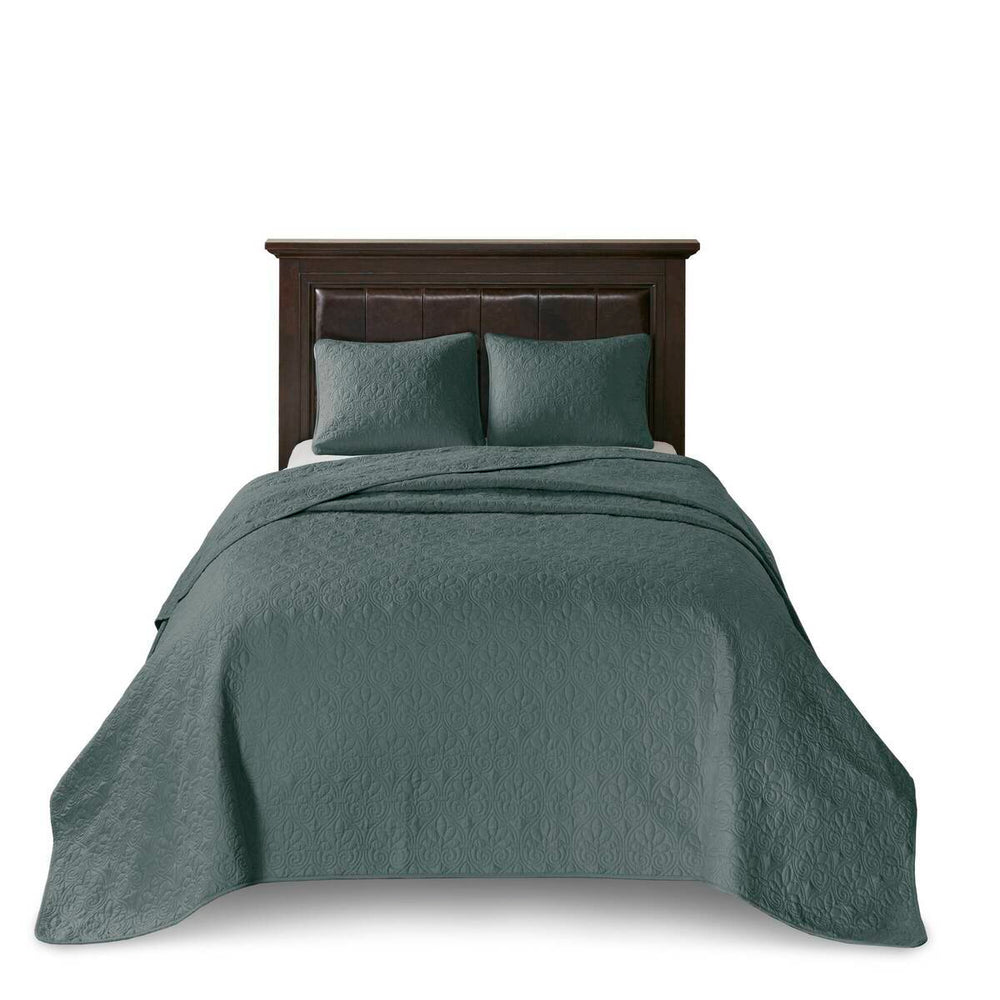 3 Piece Reversible Quilt Set Balsam Green King/Cal King Media 3