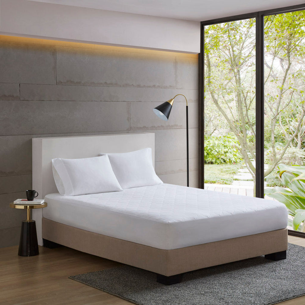 Cotton Percale Quilted Mattress Pad Media 1