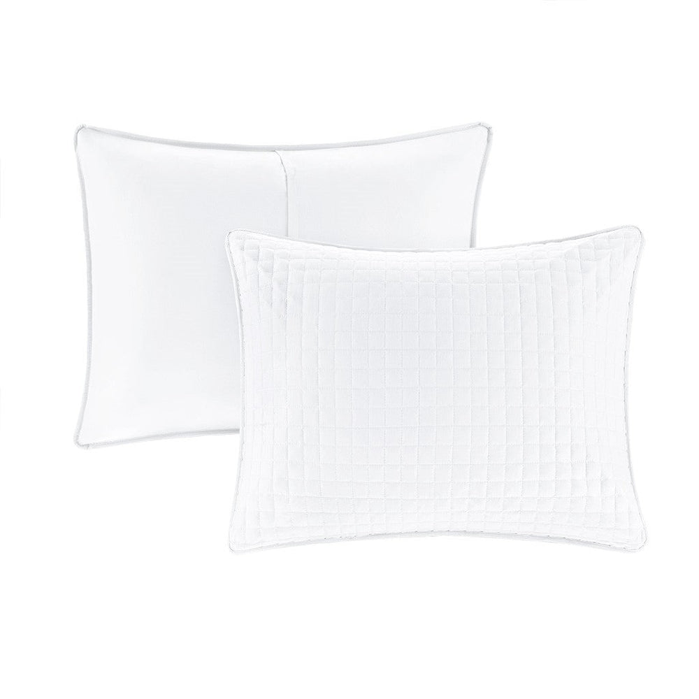 3 Piece Reversible Quilt Set White King/Cal King Media 3