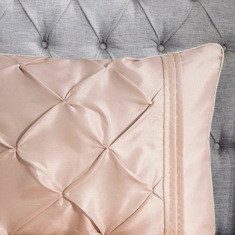 7 Piece Tufted Comforter Set Blush Full Media 9