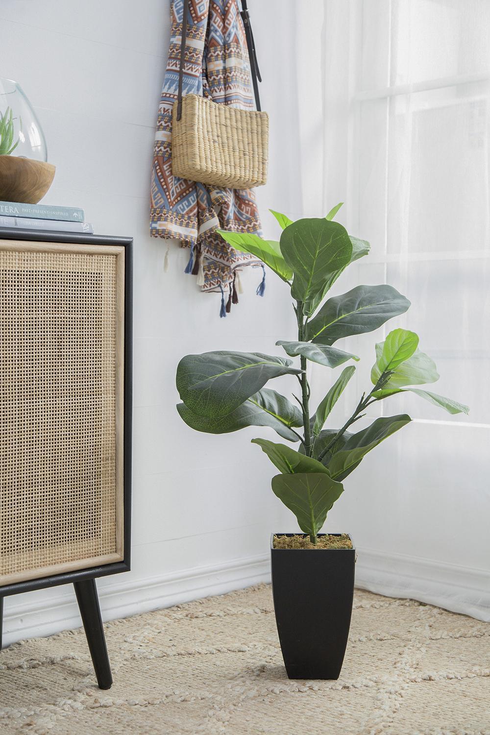 20x16x35' Artificial Fiddle-Leaf Fig Potted Plant Media 7