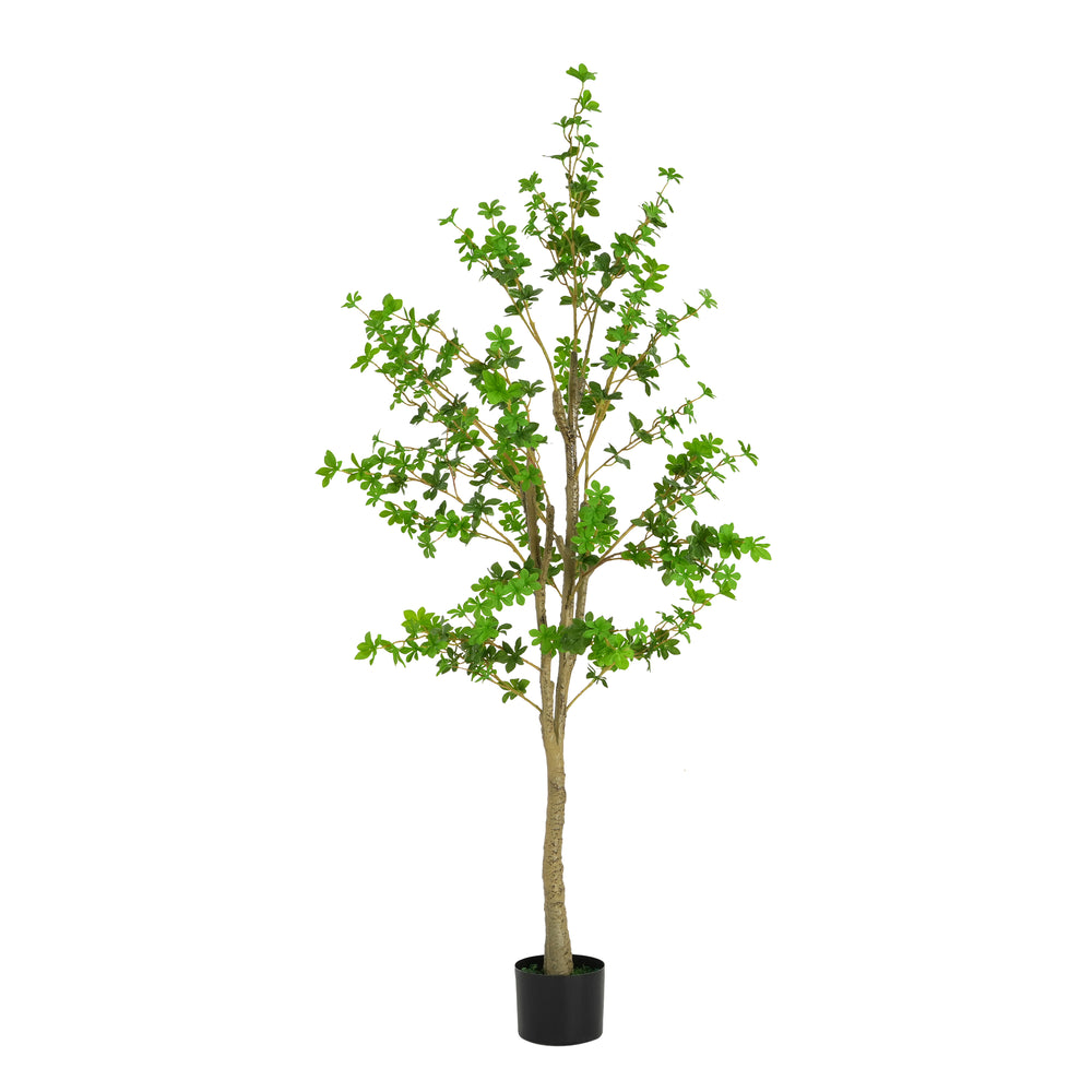 76' Artificial Enkianthus Tree with Black Plastic Pot Media 3