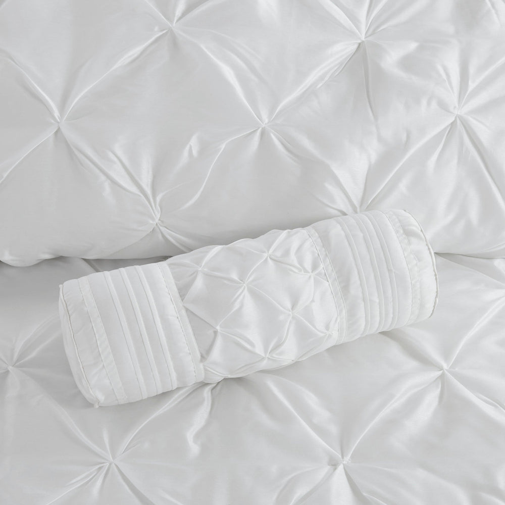 7-Piece Full 100% Polyester Pieced Pleated Tufted Comforter Set Media 14