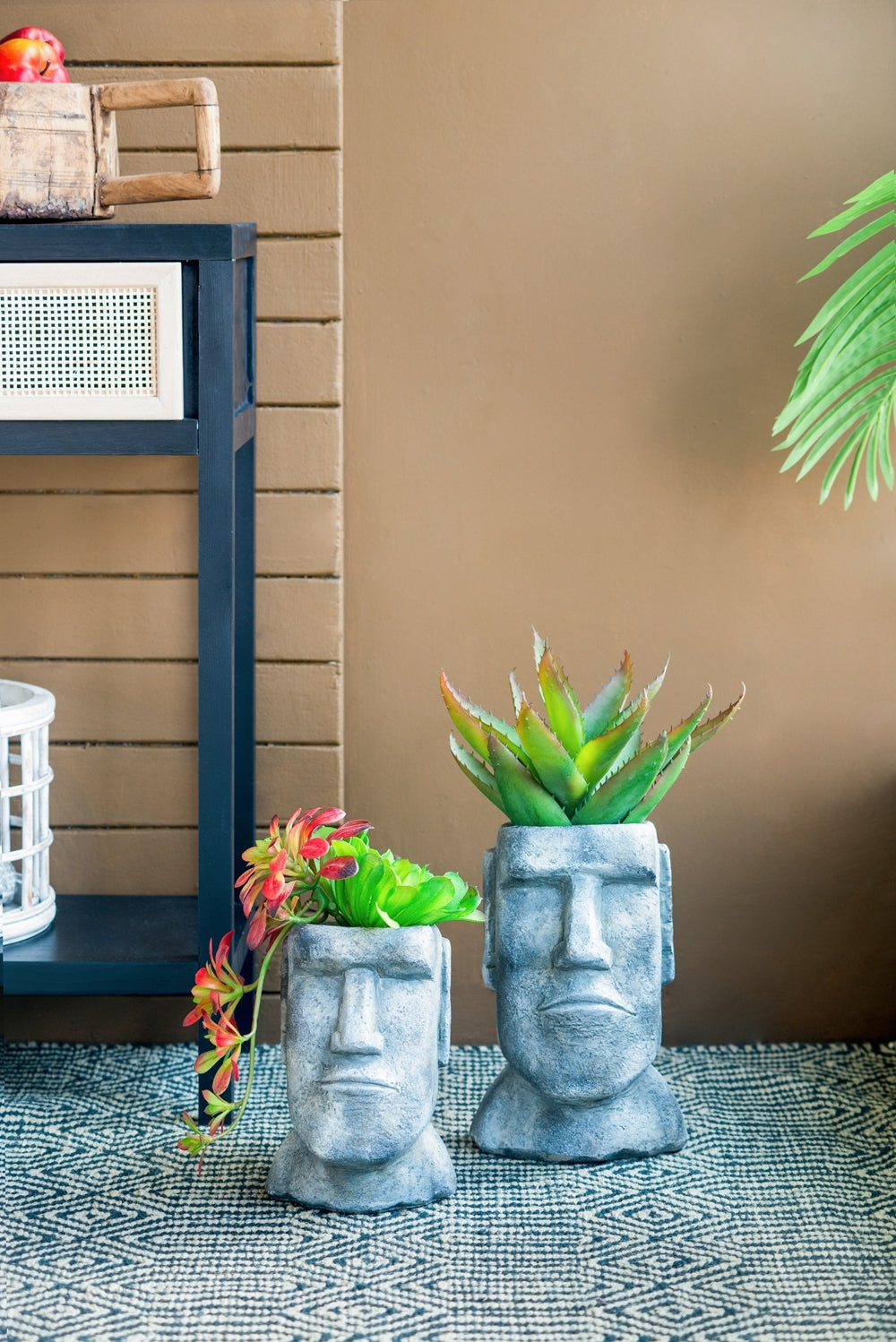 5x5.5x9' Easter Island Cement Planter Media 11