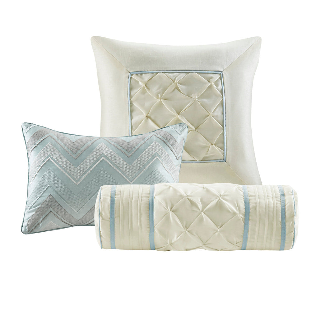 7 Piece Tufted Comforter Set Seafoam King Media 3