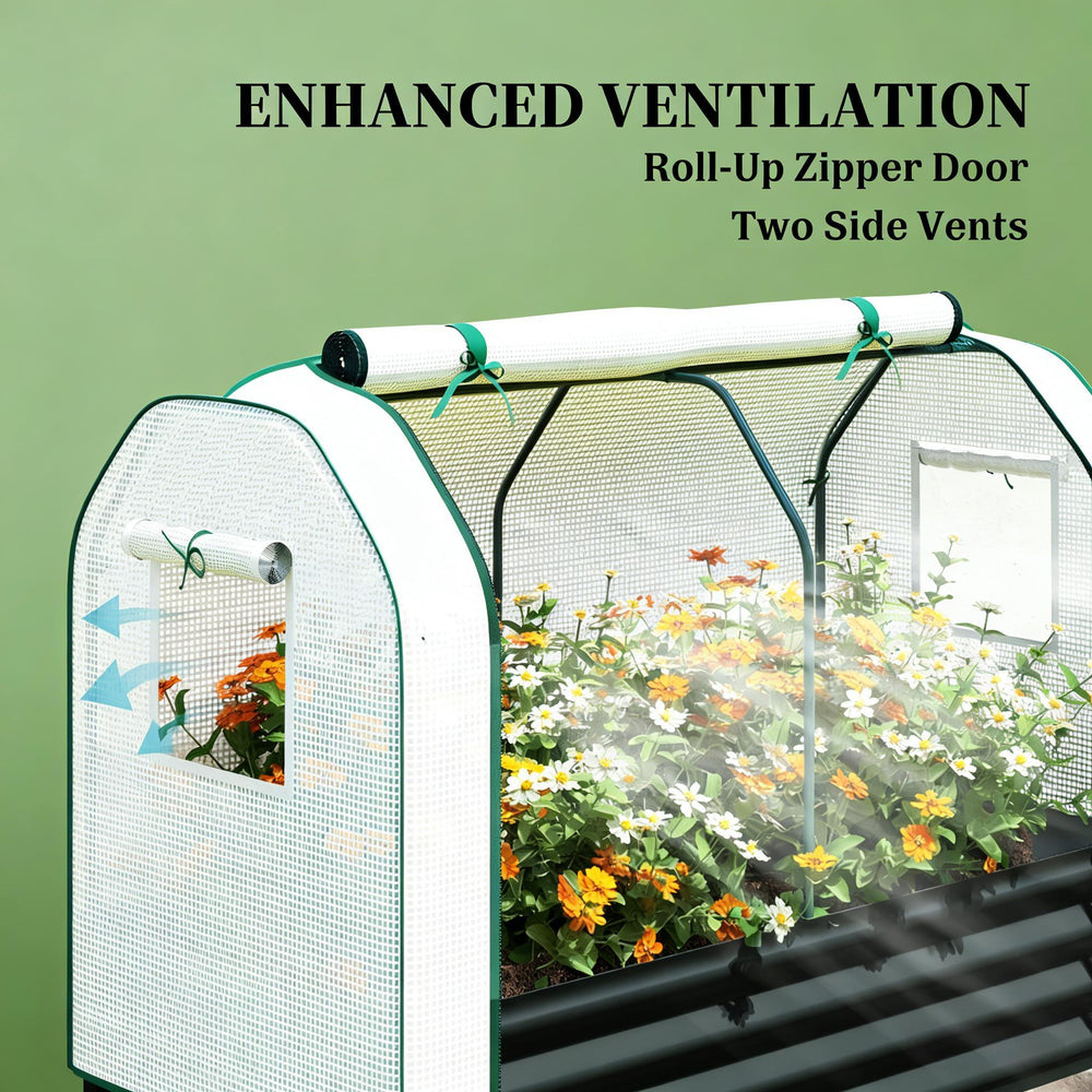 Outdoor Plant Boxs,Raised Garden Bed,Spacious Flower Boxs Media 6