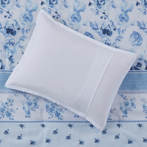 Twin/Twin XL Floral Striped Comforter Set Media 11