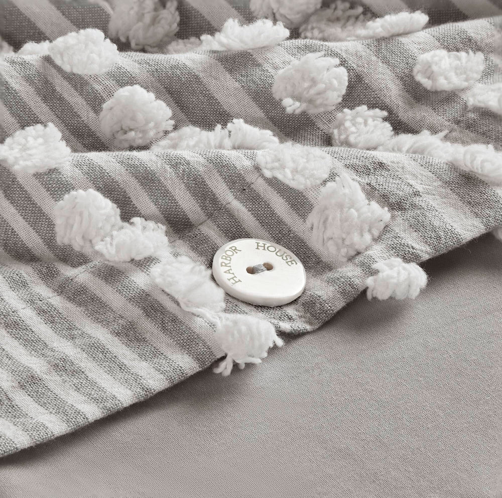 3- Piece King Cotton Yarn Dyed Duvet Cover Set Media 12