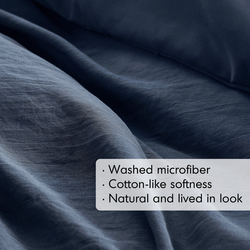 3-Piece Cal King Soft Washed Pleated Comforter Set Media 13