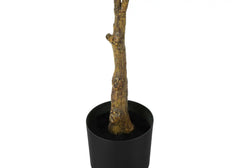 Artificial Plant, 52' Tall, Rubber Tree, Indoor, Faux, Fake, Floor, Greenery, Potted, Real Touch, Decorative, Green Leaves, Black Pot perspective