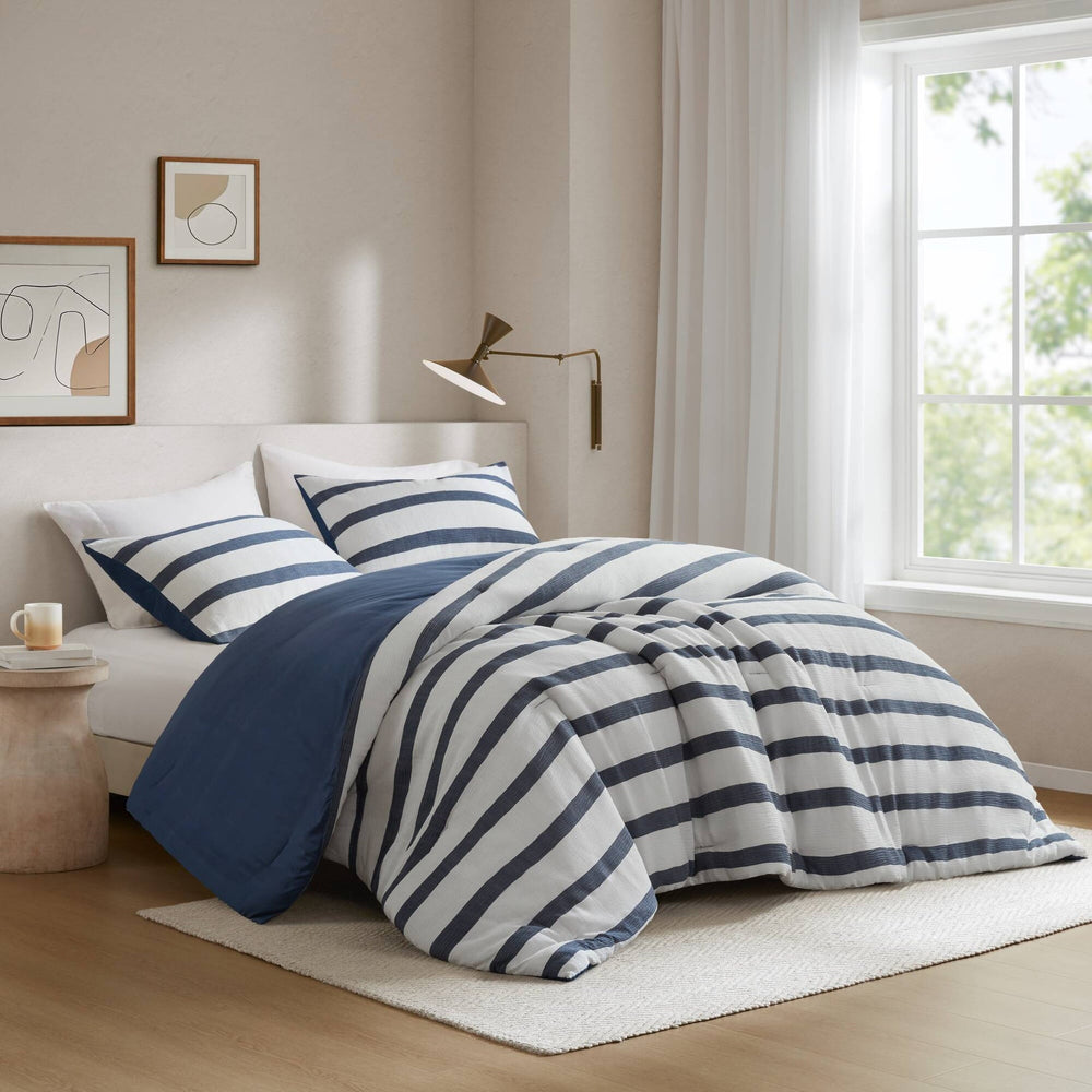 3-Piece King/Cal King Yarn-dyed striped comforter Media 13
