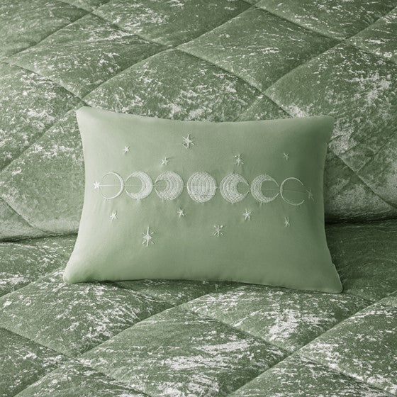 Full/Queen Velvet Comforter Set with Throw Pillow Media 5