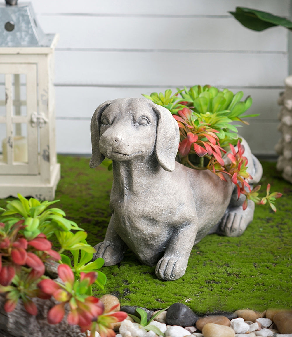 20.1x6.7x11.8' Manon Dog Planter Garden Decor Media 1
