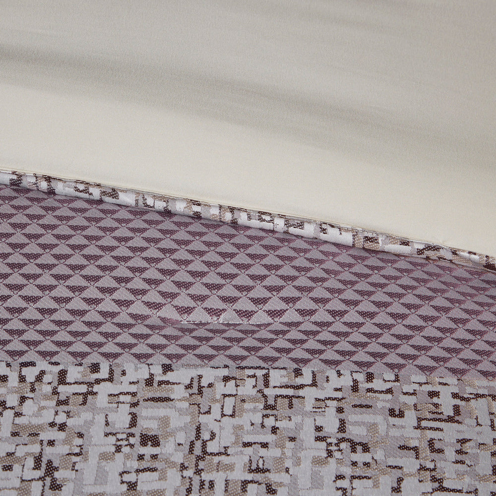 7 Piece Jacquard Comforter Set Purple Queen Media 10