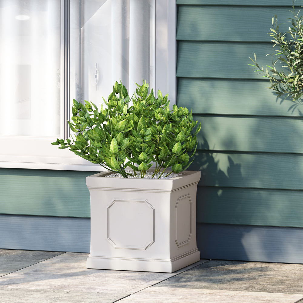 10.75 x 11.00 Antique White Magnesium Oxide Planter Media 4