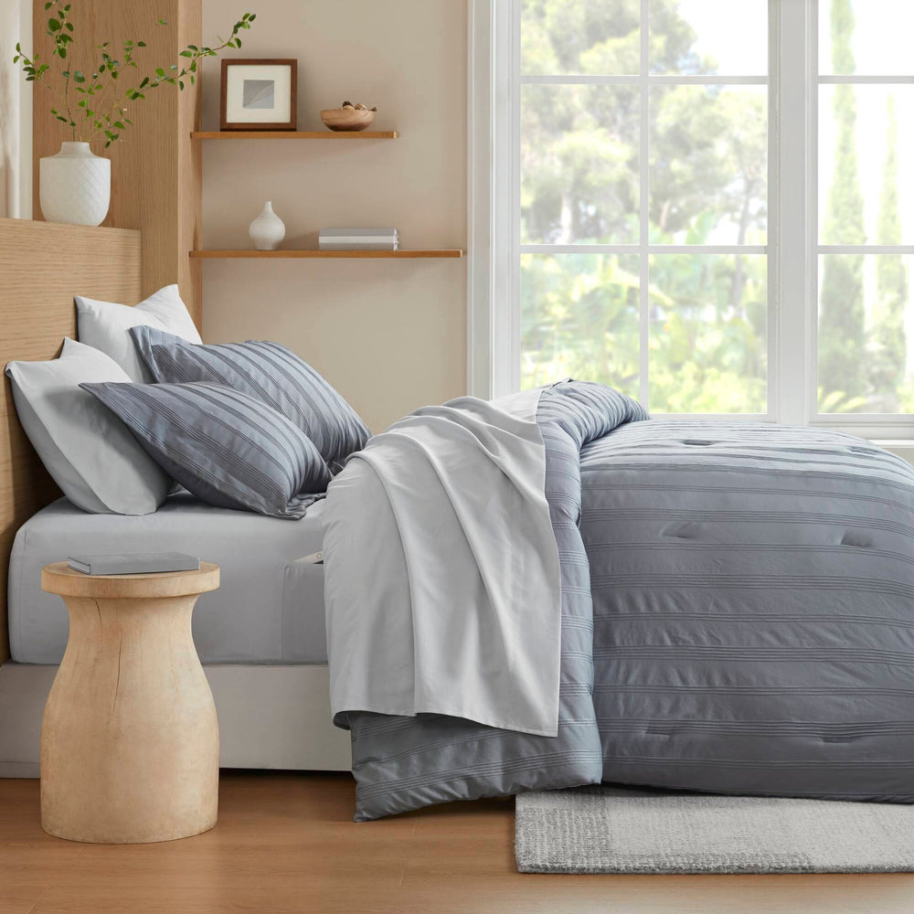 7-Piece King Woven Striped Comforter Set Media 17