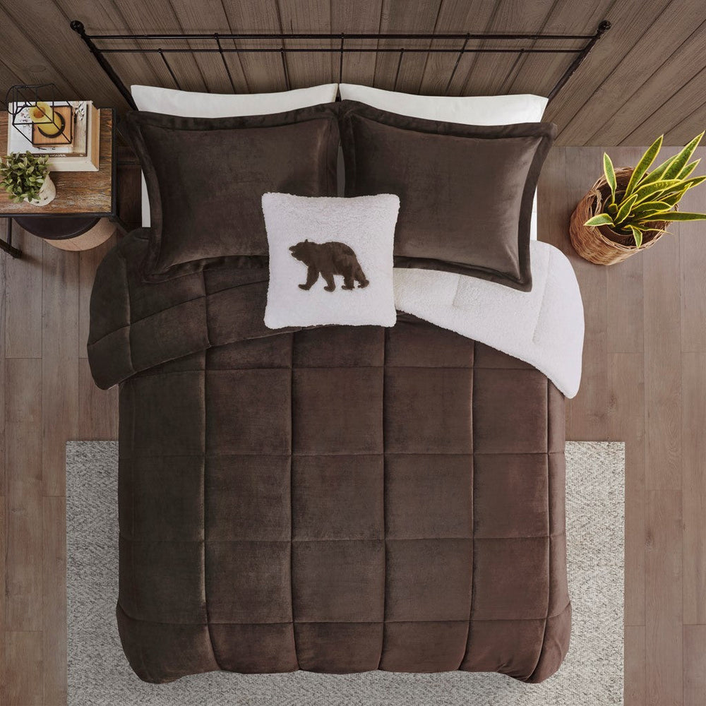 King Plush to Sherpa Down Alternative Comforter Set Media 6