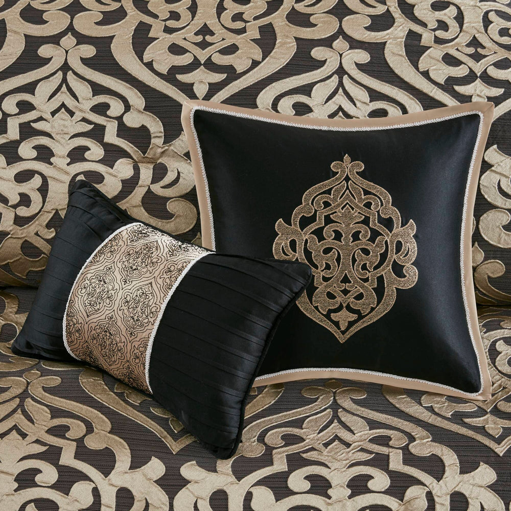 8PCS Cal King Jacquard Comforter Set Media 12