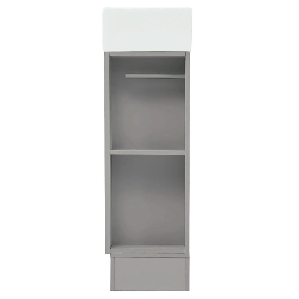 Bathroom Vanity With Sink MDF Grey Two-Tier Shelf Left Or Right Orientation Media 23