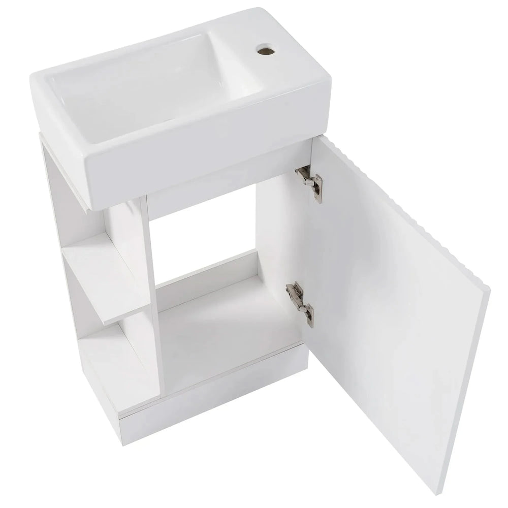 Bathroom Vanity Cabinet With Two Tier Shelf Left Or Right Orientation Media 18