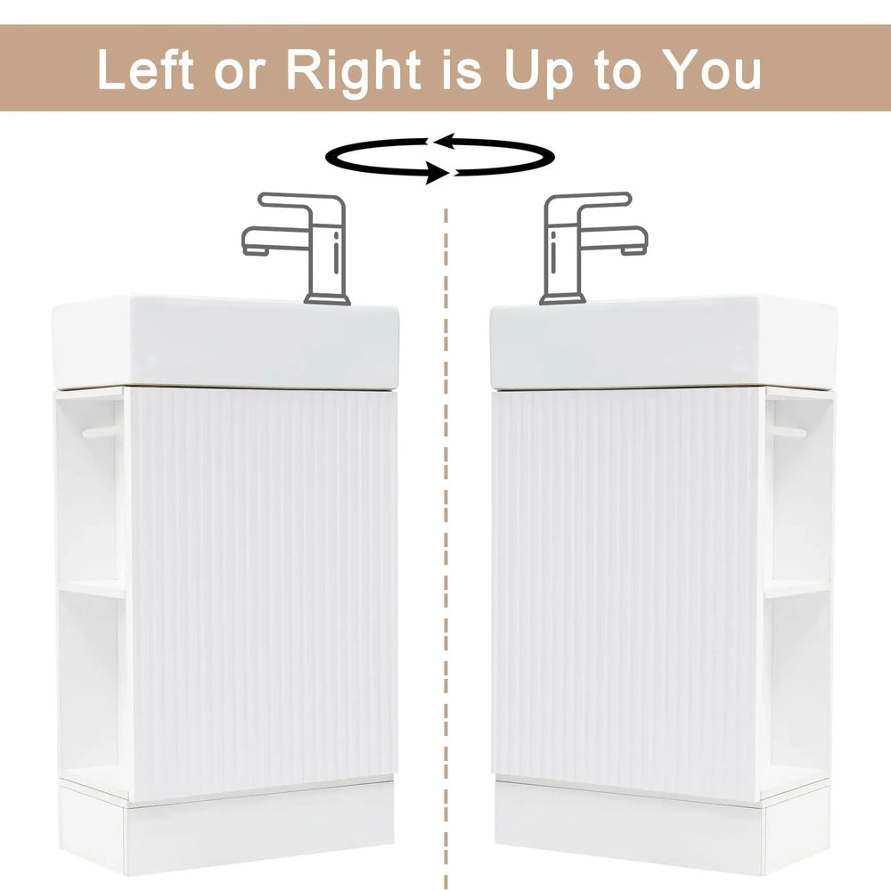 Bathroom Vanity Cabinet With Two Tier Shelf Left Or Right Orientation Media 7